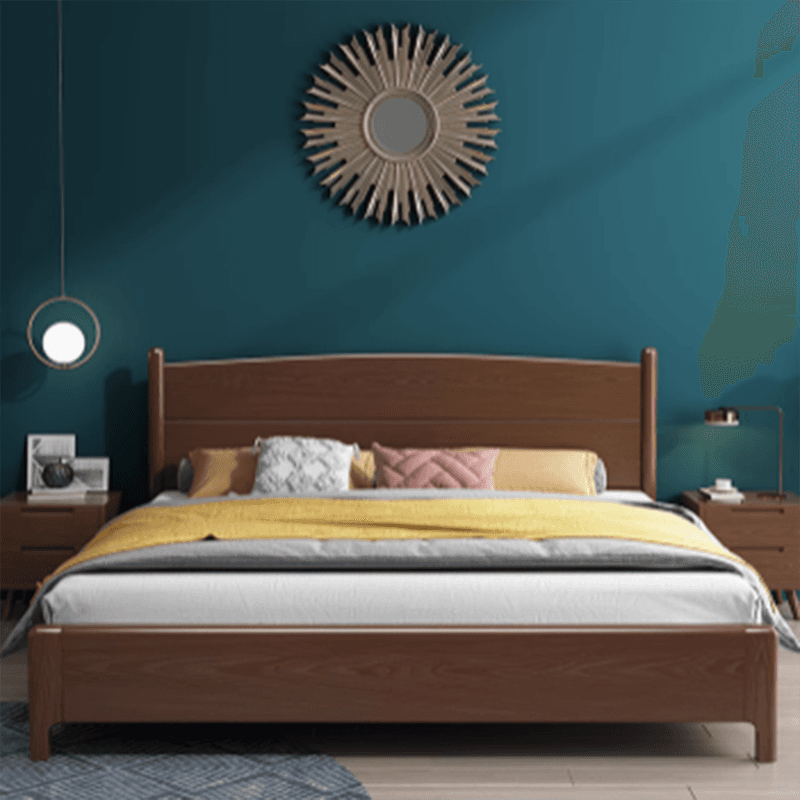 Modish Rubberwood Wingback/Panel Headboard in Rectangle/Camelback Shape for King/Queen/Full Bed, Free-standing Standard with No Distressing and Standard Height - image 6