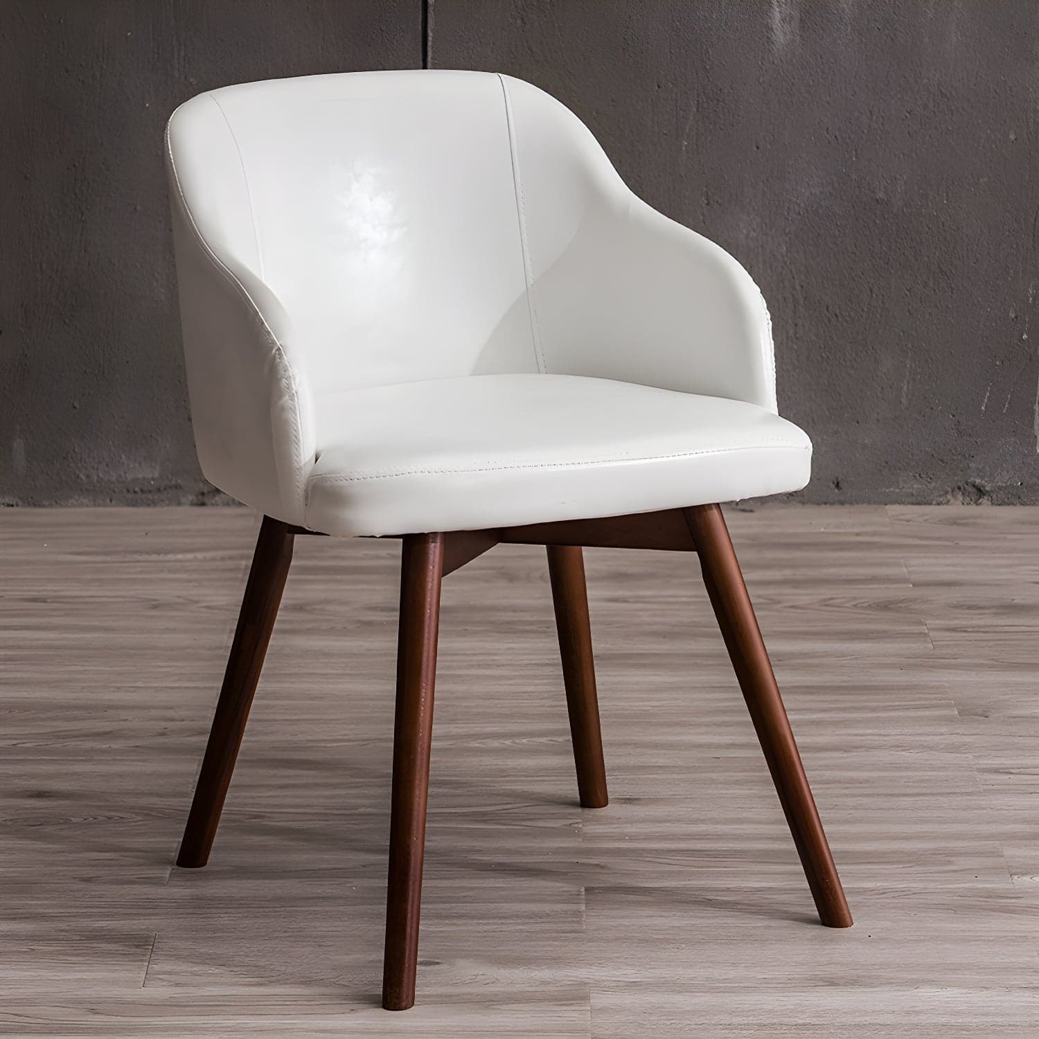 Scandinavian Beech Solid Back Arm Chair Fabric Dining Chair with Natural Legs - image 19