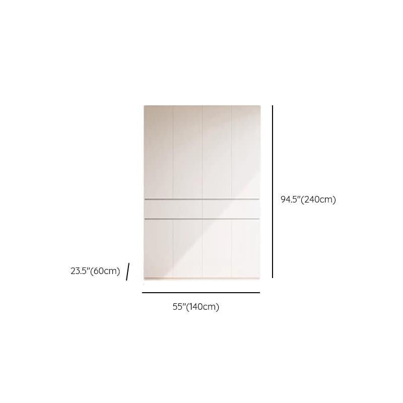 Chalk Minimalist Wood Cabinet Armoire with Soft Close Drawer and Door, Interior Shelves, and Clothing Rod - image 14