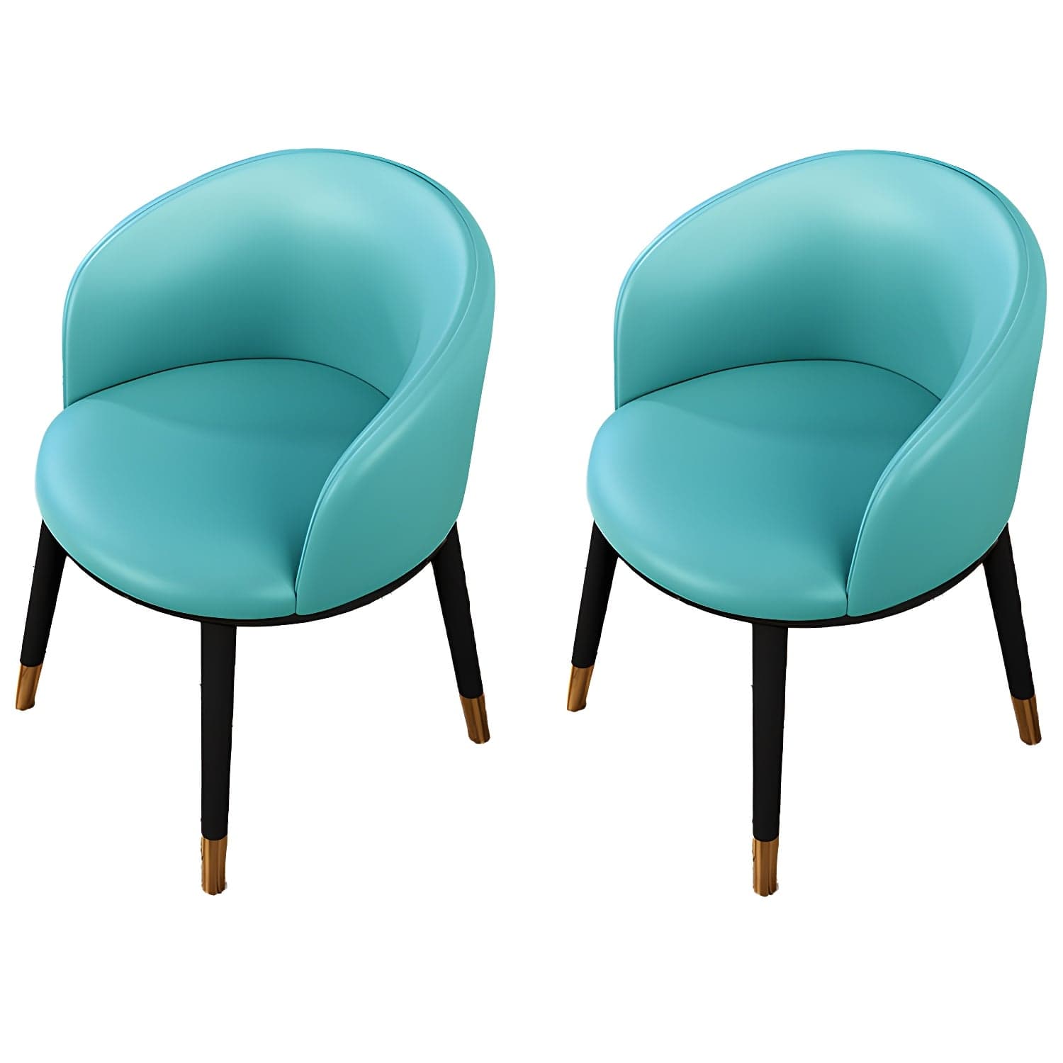 Contemporary Leather Home Arm Chair Solid Back Matte Finish Dining Chair - image 19