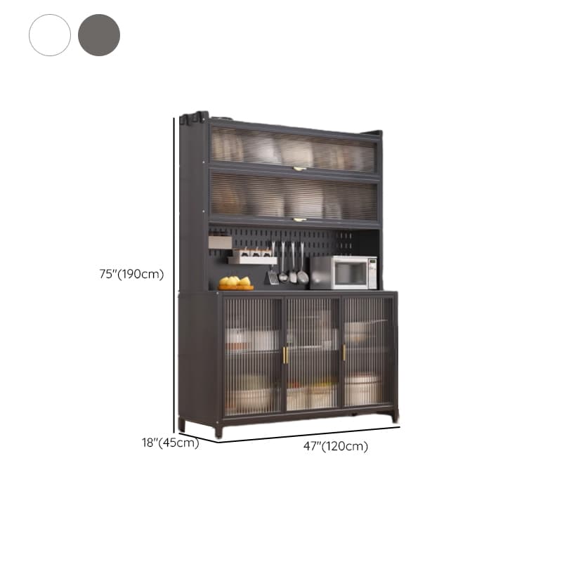 Narrow Sideboard with Hutch, Kitchen Cupboards, Stone Countertop, Adjustable Shelving, and 4 Doors/5 Doors/3 Doors - image 17