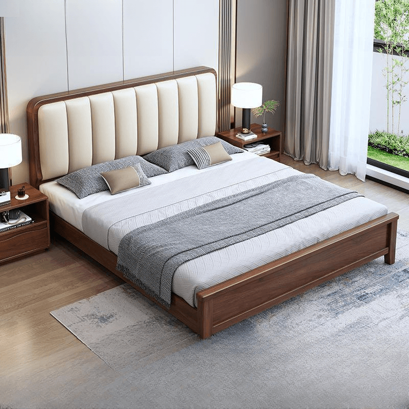 Solid Color Storage Included with 2 Storage Boxes and Natural Wood for Living Room