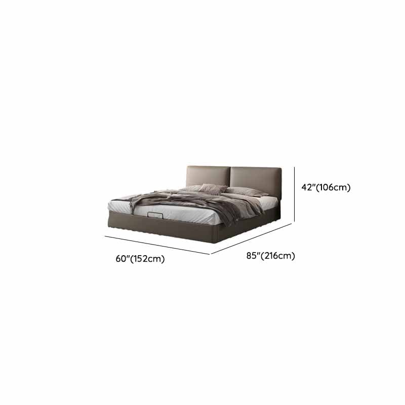 Grey Solid Color Storage Included Panel Bed for Bedroom - image 8