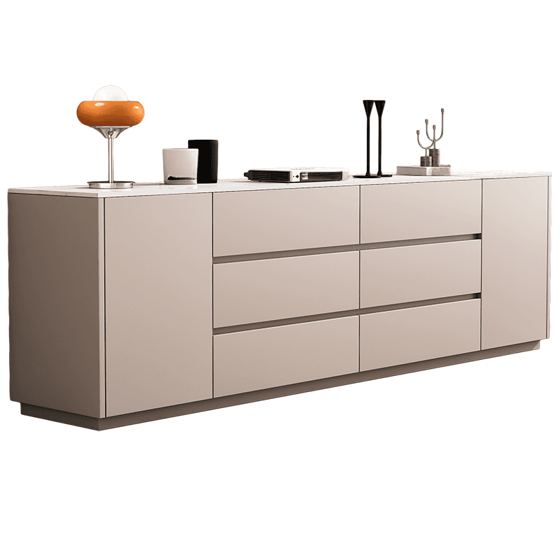 2-Door & 6 Drawers Rectangular TV Stand with Changeable Shelf for Sitting Room, 3 Tiers - image 6