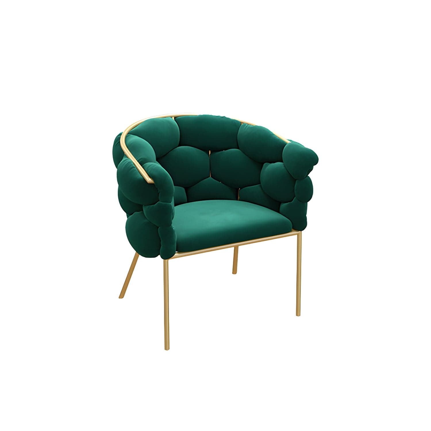 Glam Kitchen Gold Legs Chair Upholstered Dining Armless Chair - image 3