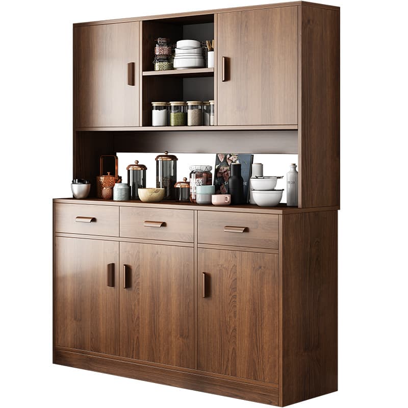 Trendy Narrow Kitchen Cabinet Base with Multiple Drawers and Doors, 2/3 Interior Shelves, Compartment Storage, and Lumber Countertop - image 7