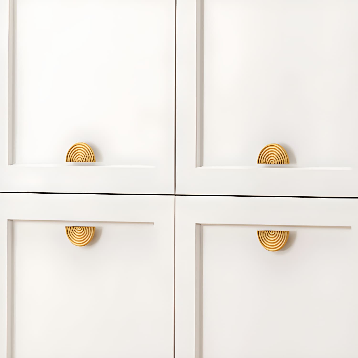 Modern Solid Color Shelves Hinged Doors Cloth Rod Included Cabinet in Beige - image 9