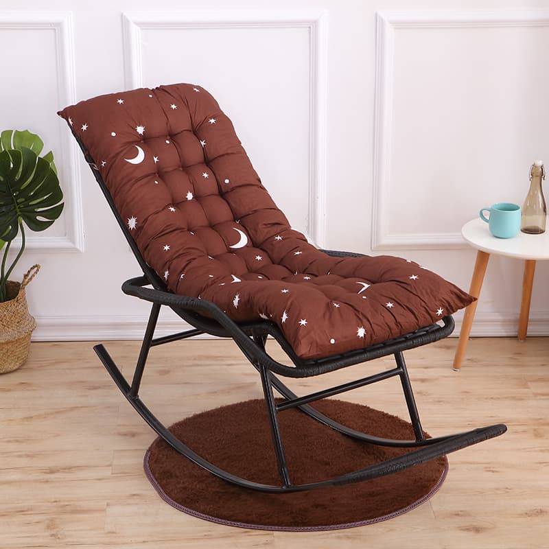 Old School Pecan/Light Green/Sand Cane Rocking Chair with Rear and Wagon Wheel Shaped Arms - image 3