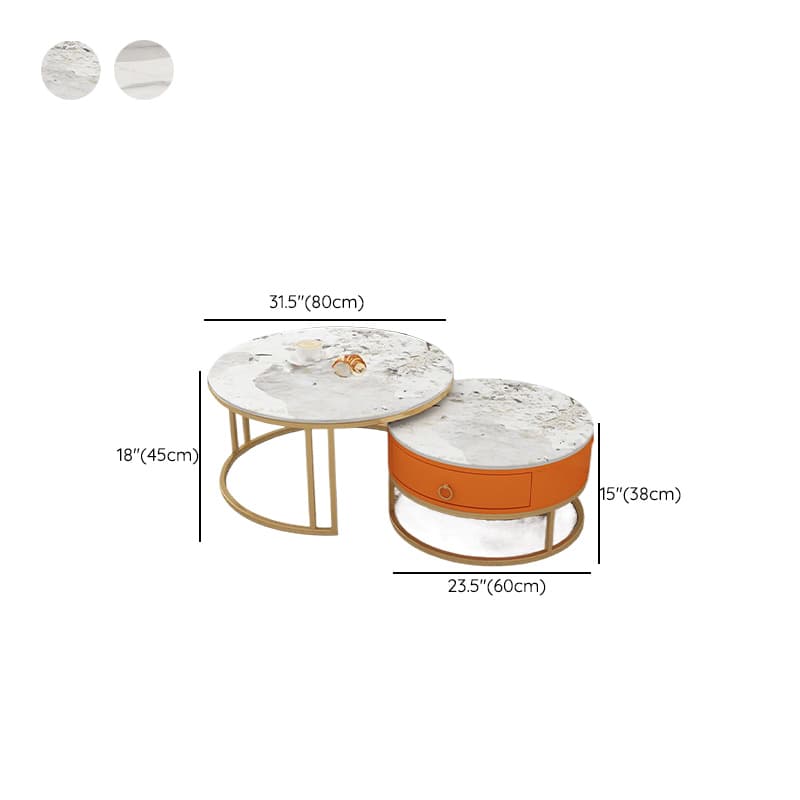 Nested Coffee Table with Rounded Top and Structured Base for Foyer Use - image 13