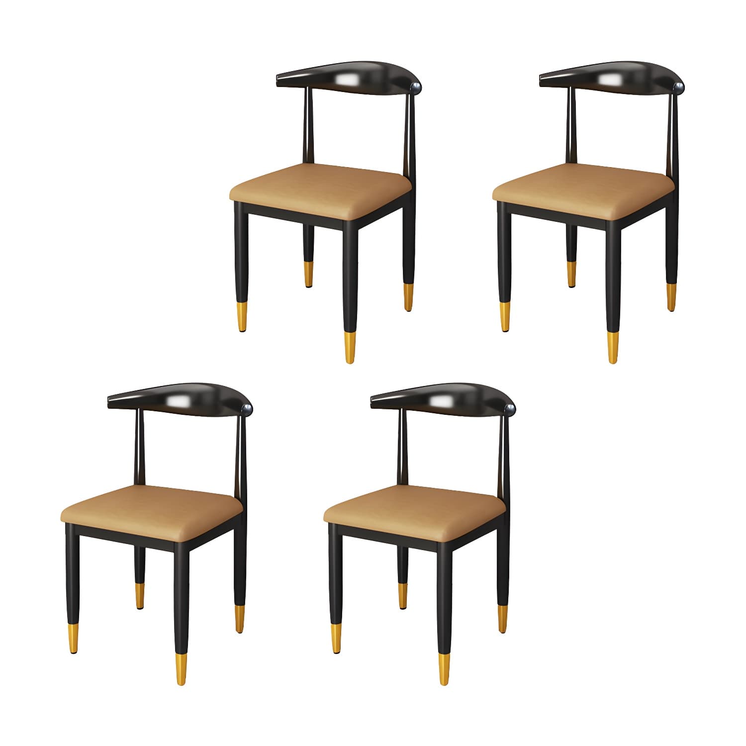 Indoor Open Back Dining Chair Industrial Upholstered Armless Chair - image 9