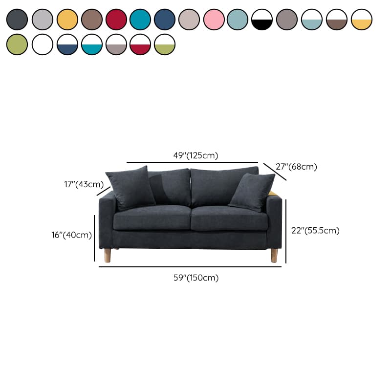 Contemporary Beige/Khaki/Gray Solid Color Standard Sofa with Storage, Wide Pillow Back and Square Arm - image 38