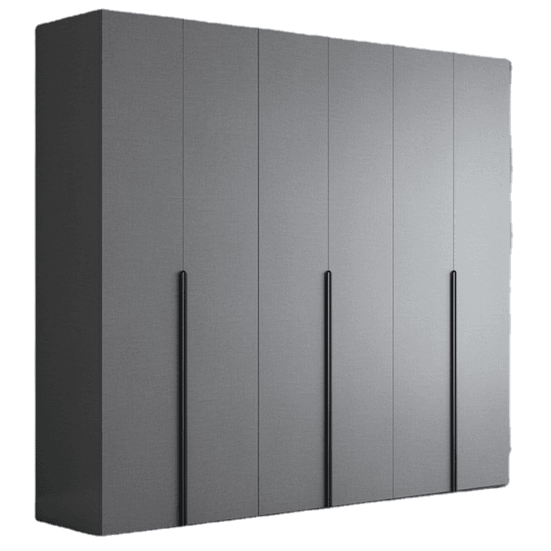Trendy Dove Grey Wooden Wardrobe with Interior Shelves, Soft Close Door & Hanging Rod - image 4