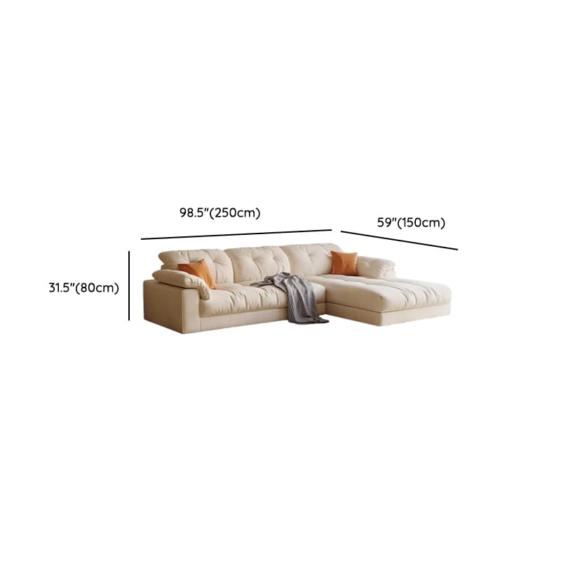 L-Shape Velvet Sofa Chaise with Button-tufted Upholstery - image 13