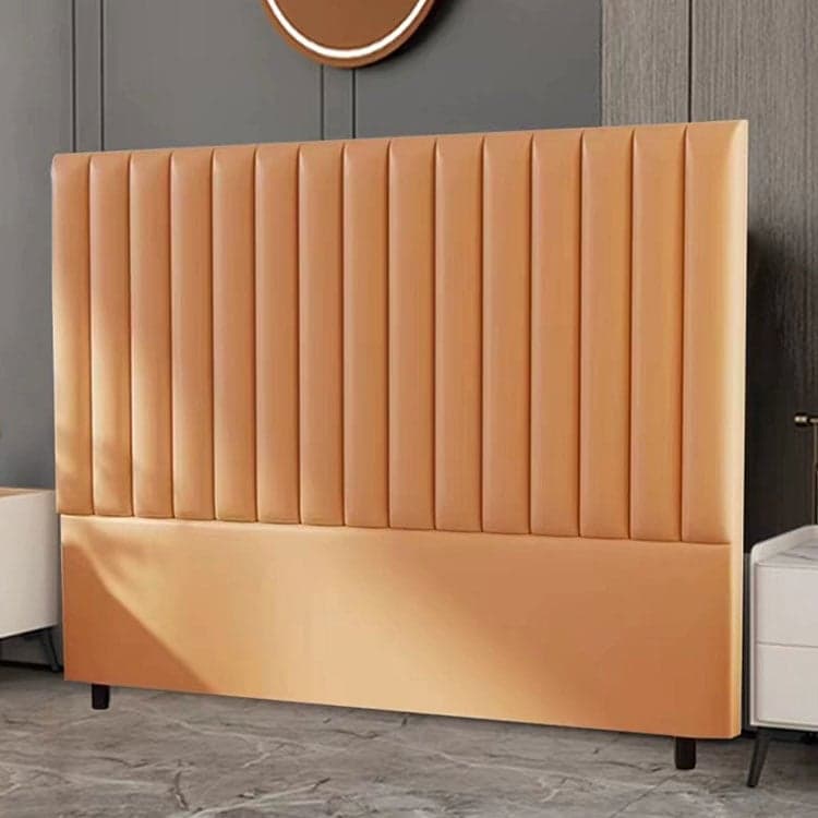 Modern Upholstered Pine Headboard with Leather Upholstery and Wood Legs - image 6