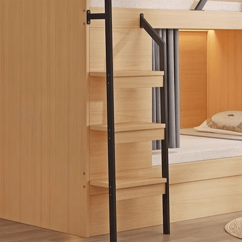 Minimalist High Bed Frame with Mattress and Guard Rail - image 11