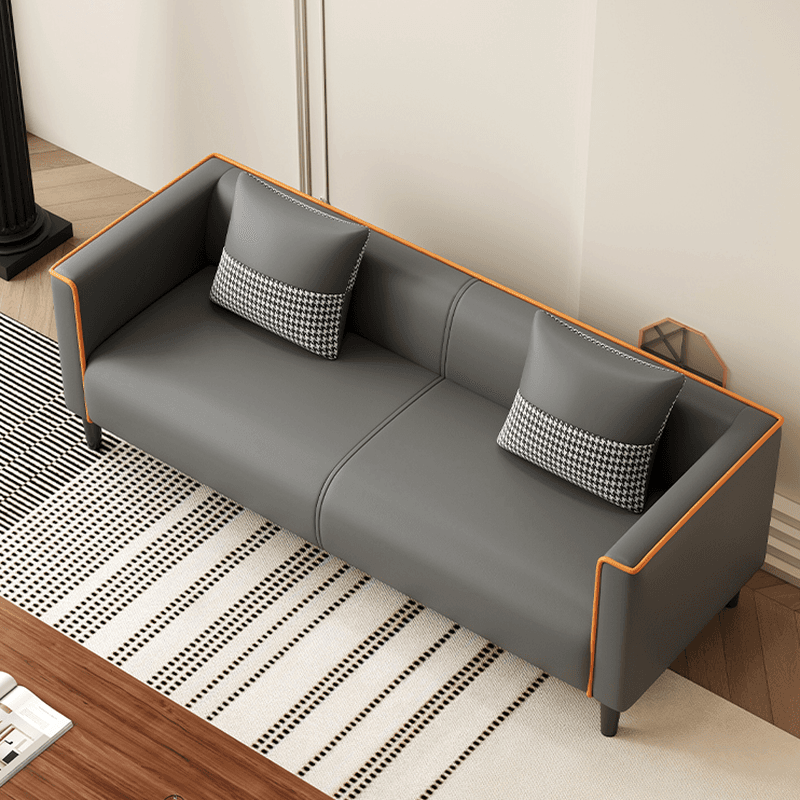 Elegant Sitting Room Sofa/Loveseat in Dove Grey, Tangerine, and Ivory with Solid and Manufactured Wood Construction - image 9