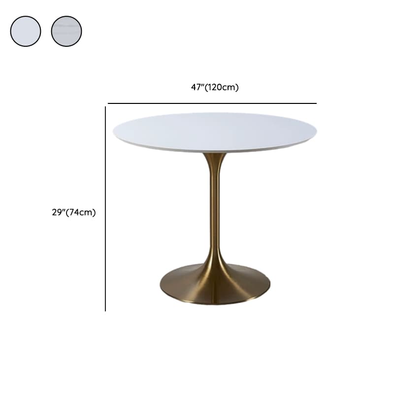Chalk Circular Stone Art Deco/Glamorous Dining Table for 2, Scratch-immune & Fixed Table - image 25