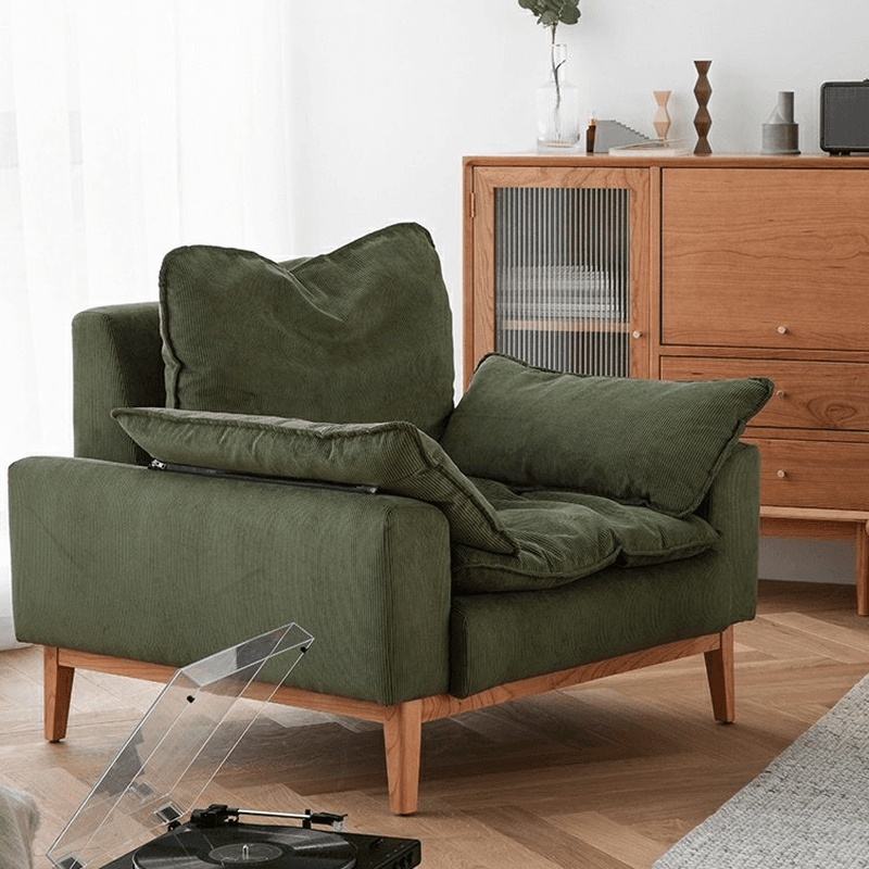 Contemporary Seats 2/1 Person Straight/L-Shaped Horizontal Left Sofa Couch /Chaise with Natural Wood Frame - image 6