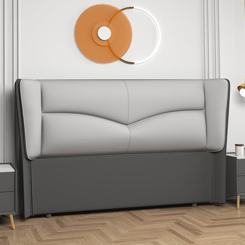Modish Style Panel Headboard in Timber with No Distressing and Rectangle Shape for Twin XL/Full/Queen Bed, Featuring Sponge Upholstery Fill, Standard Height - image 4