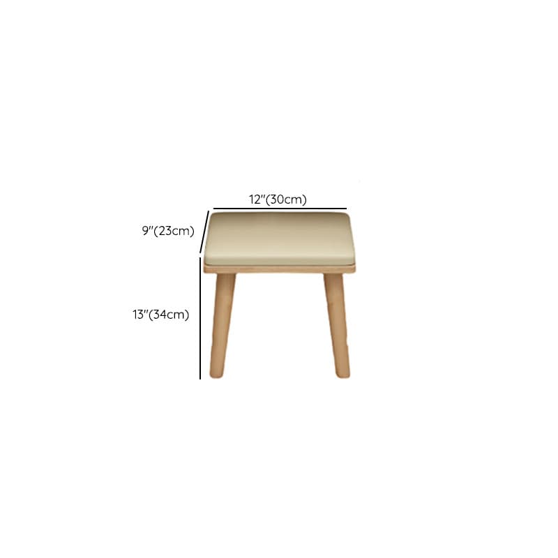 Modish Small/Standard Vanity Set with White/Auburn/Natural Color Chair, 1 Drawer/2 Drawers, Rubberwood Frame, and Standing Mirror - image 13