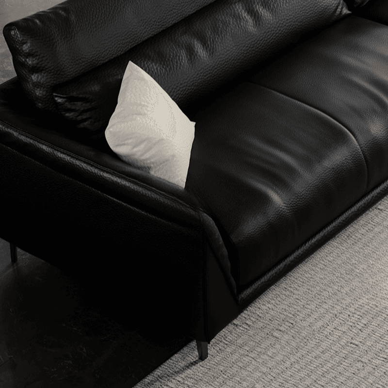 Drawing Room Standard Sofa in Pu Leather/Flannel with Blush/Mocha/Amber Color and Armrest - image 13
