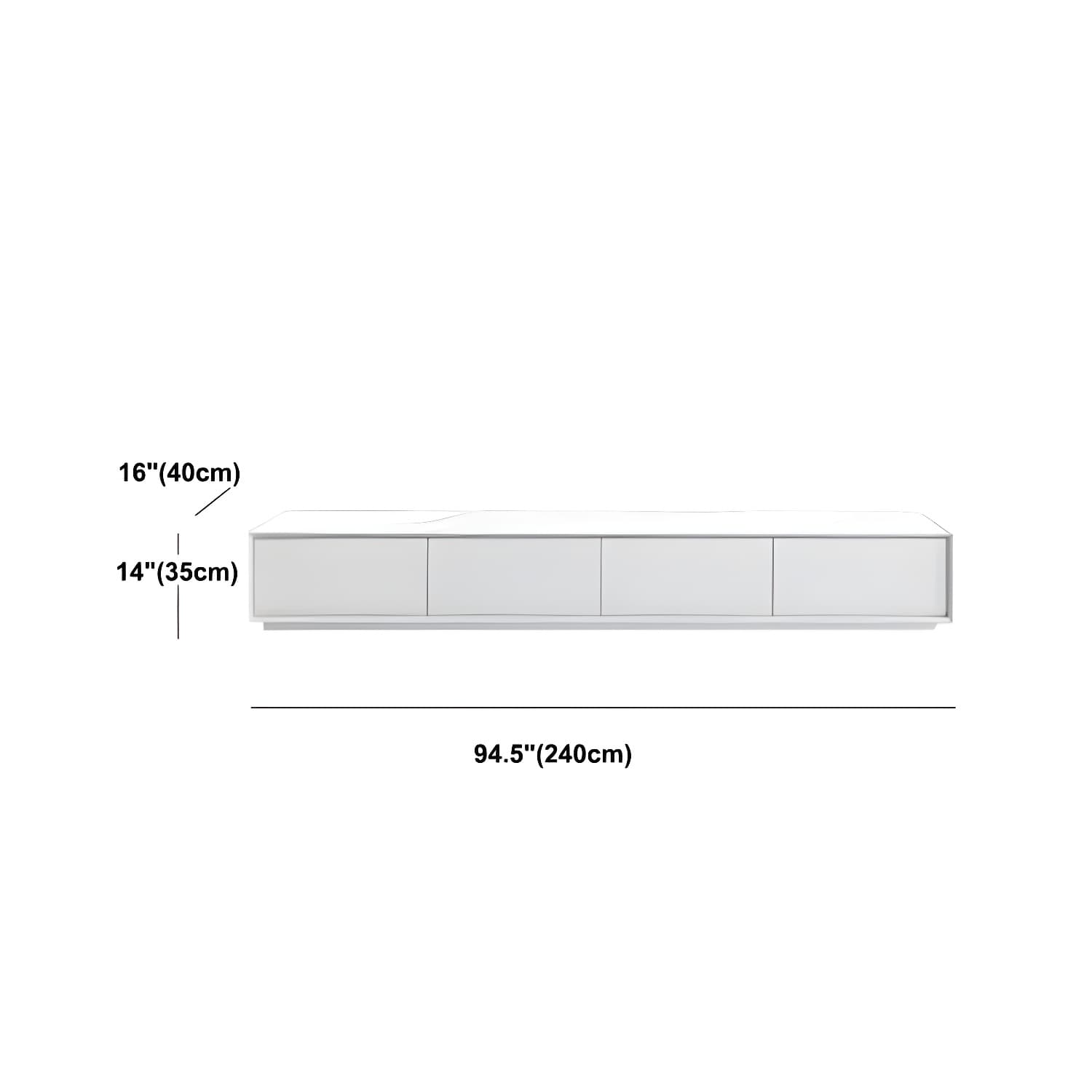 Scandinavian TV Console, White TV Stand with Drawers for Living Room - image 18