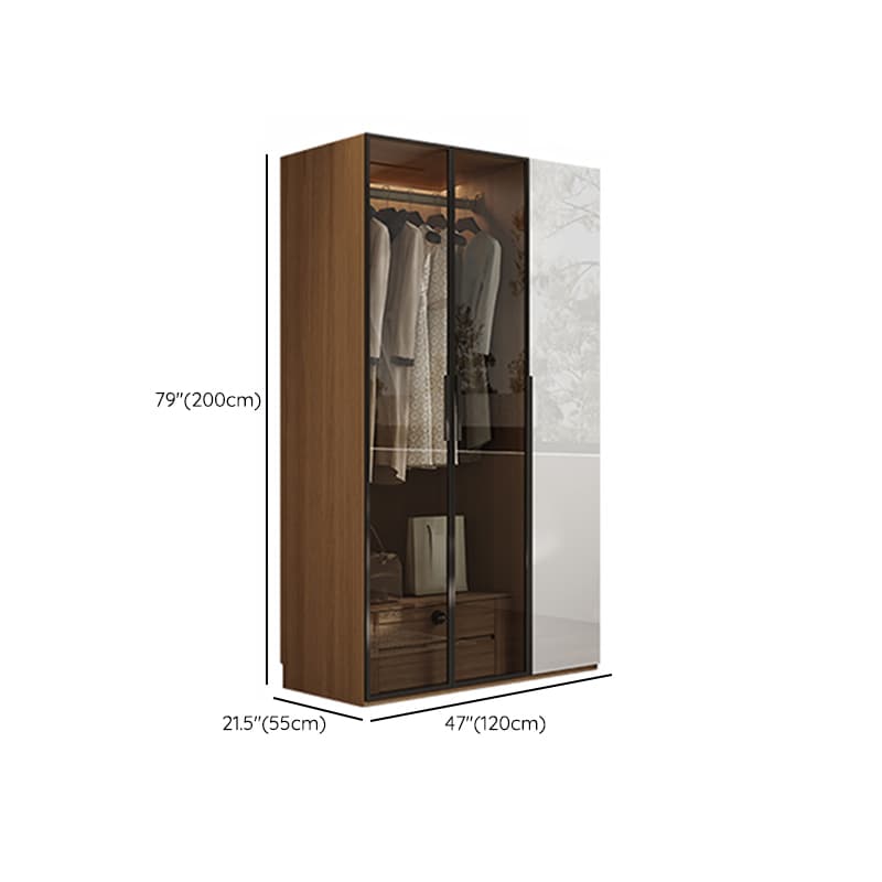 Casual White Lumber Wardrobe Closet with Soft Close Drawer, Door, Interior Shelves, and Clothing Rod - image 10