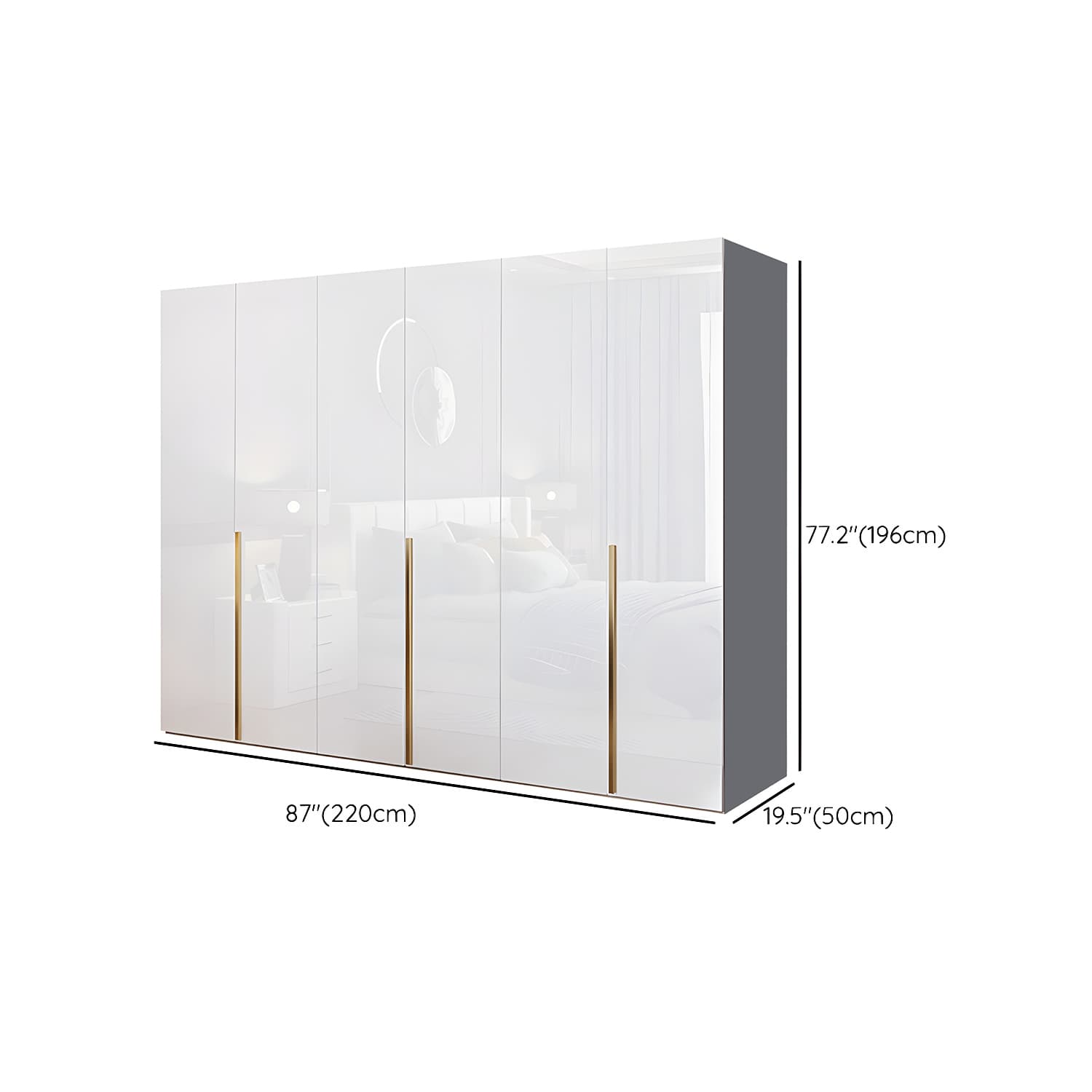 Bedroom Soft Close Doors Armoire Modern Style Wooden Wardrobe Cabinet - image 17
