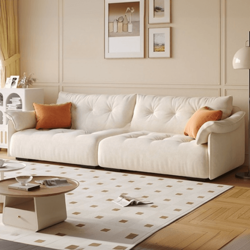 Drawing Room Standard Sofa in Midnight Black/Amber Color/Off-White with Armrest - image 9