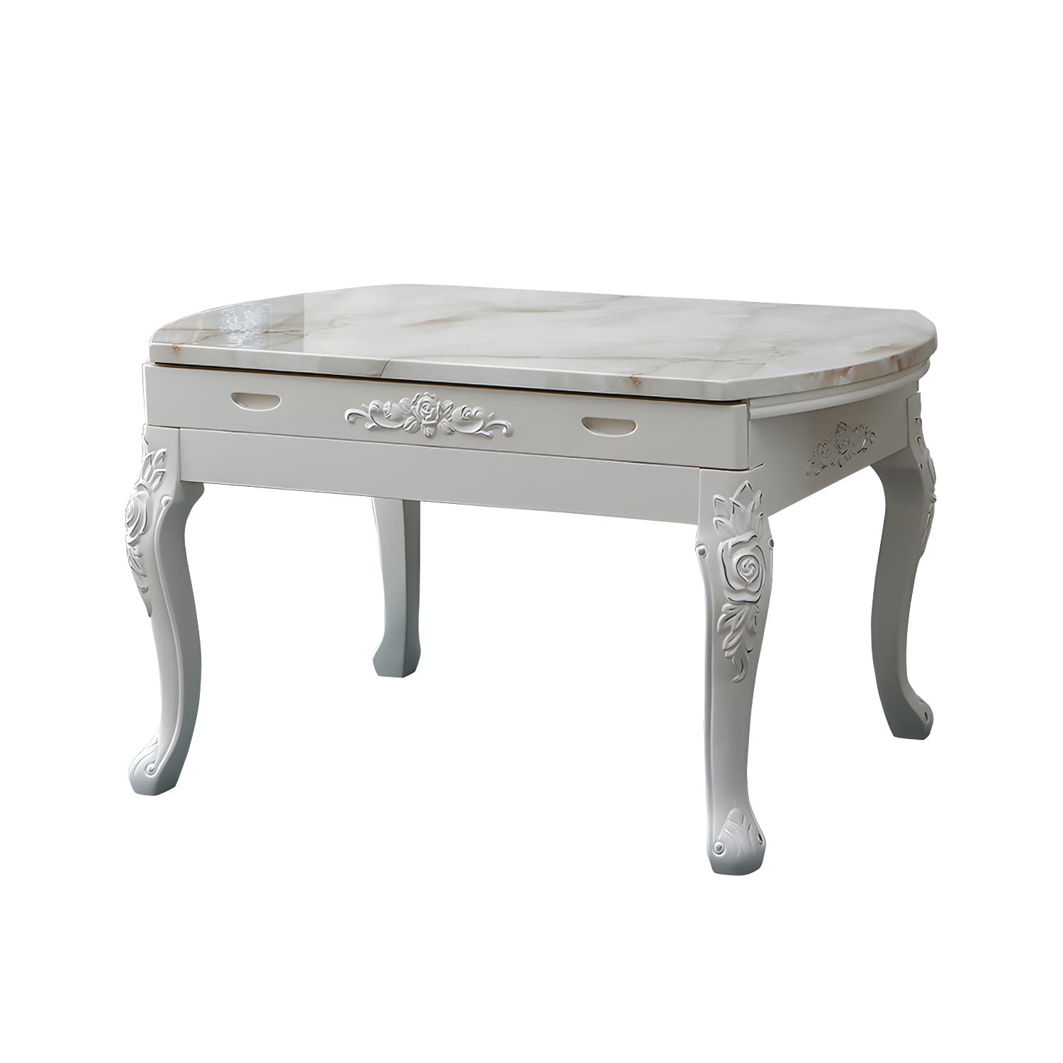 Victorian Dining Room Set Standard Height with Rectangle Top 4 Legs Base Dining Furniture - image 11