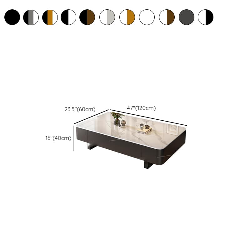 Rectangular Side Table with Twin Support Base, Rawhide Upholstery, and 2 Drawers - image 20