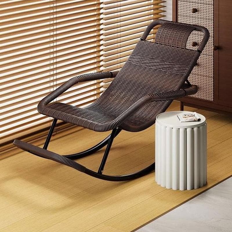 Traditional Black Metal Frame Rocking Chair with Spindle Back and High Weight Capacity - image 16