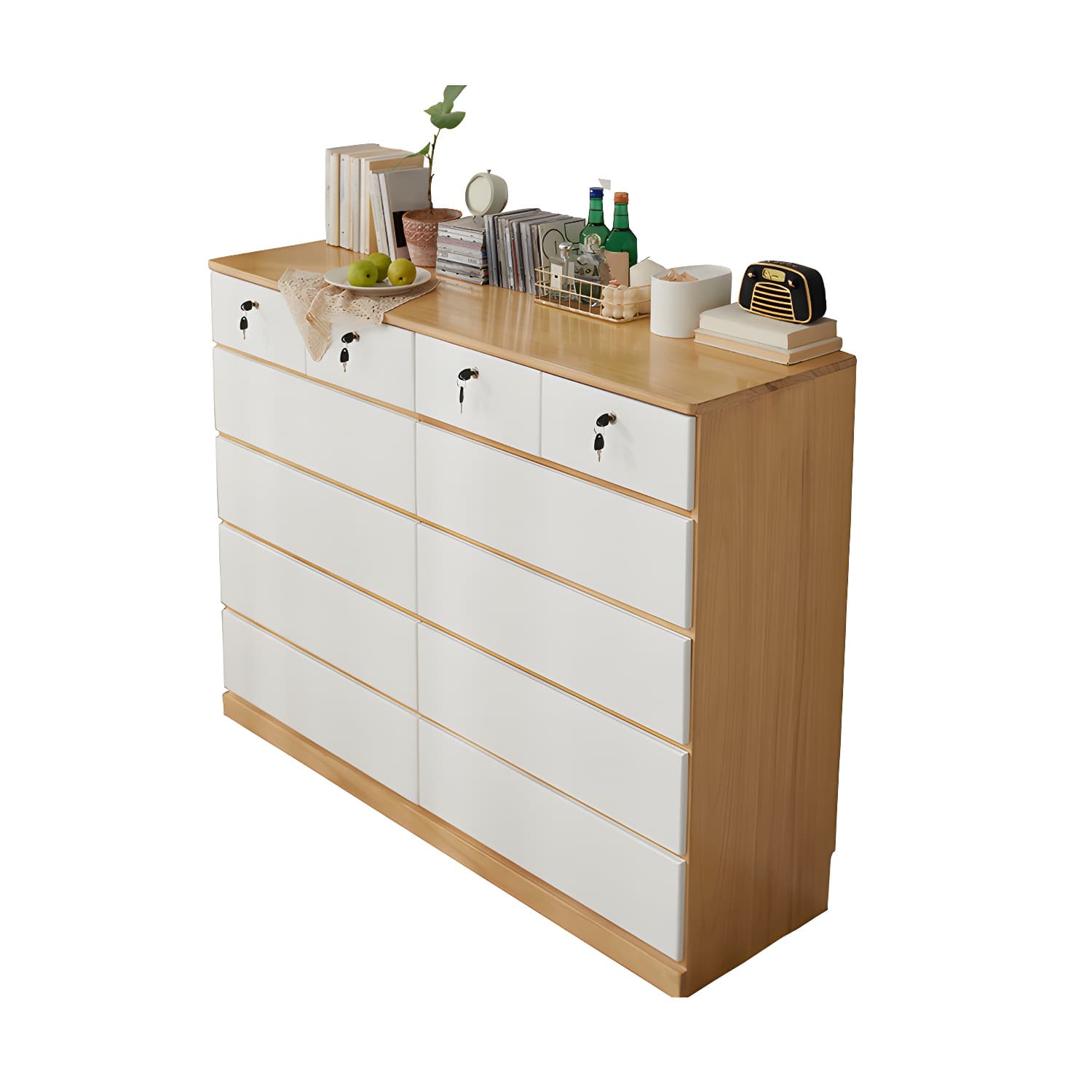 Elegant Medium Wood Scandinavian Dresser with Self-Close Drawers - image 12