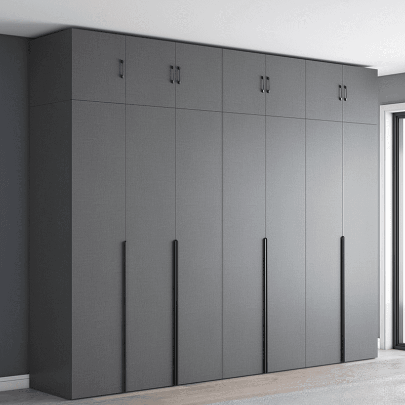 Trendy Dove Grey Wooden Wardrobe with Interior Shelves, Soft Close Door & Hanging Rod - image 21