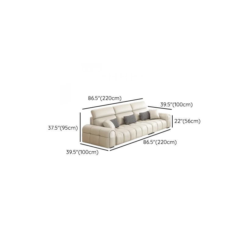 L-Shape/Straight Reversible/Horizontal Concealed Support Sofa Recliner/Sofa with Round Arm & Pine Frame - image 6