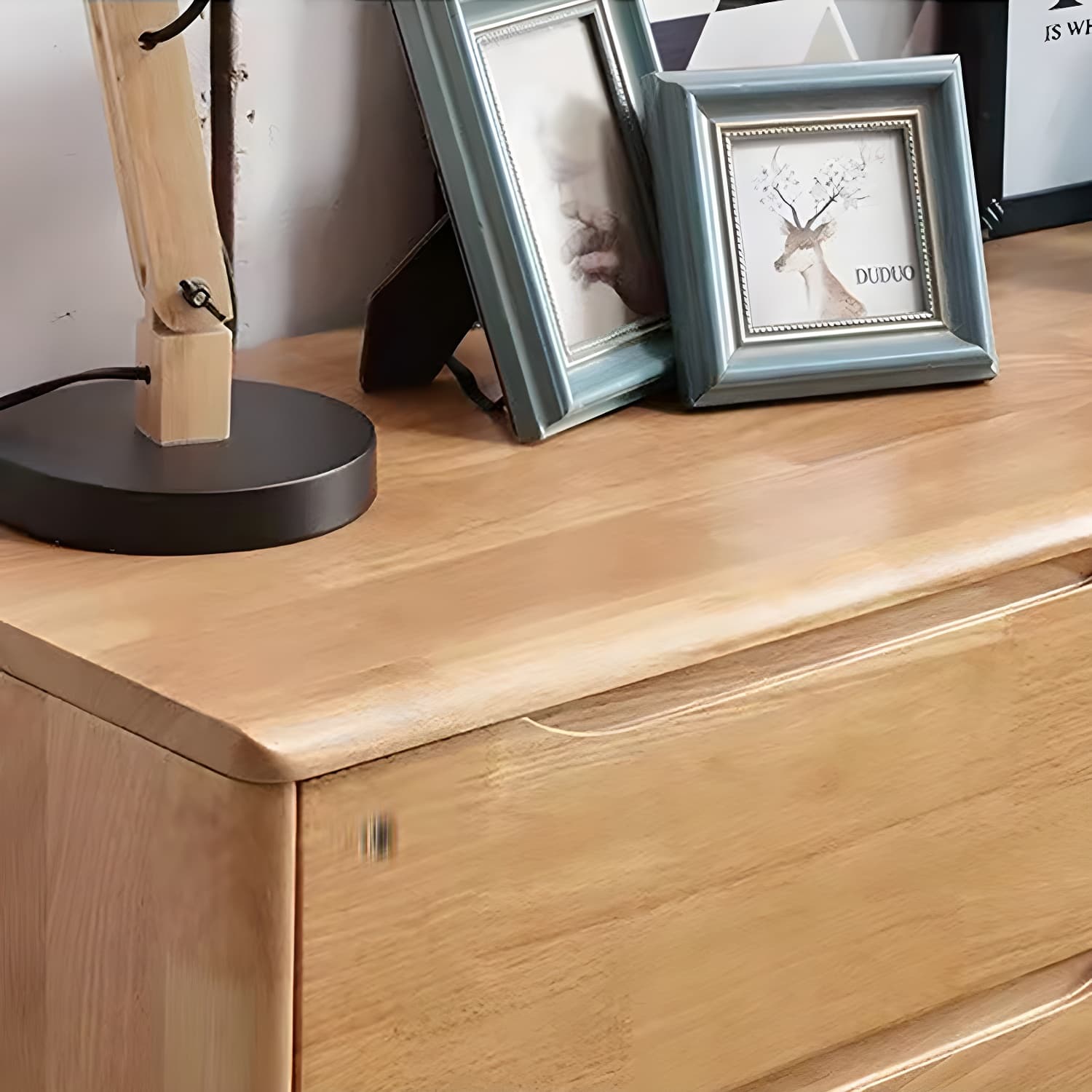 Rectangular Rubberwood Chest Mid-Century Modern Accent Chest - image 9