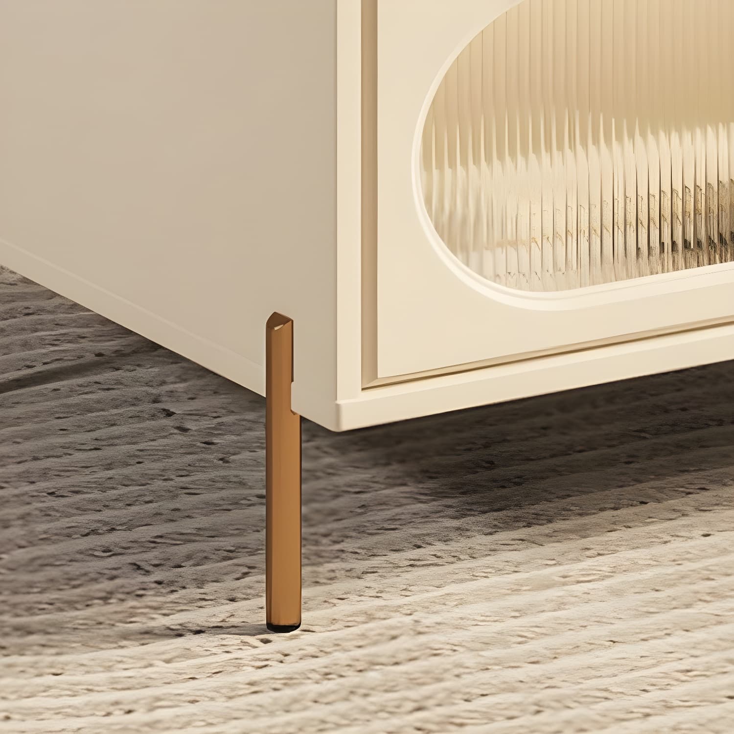 White Cable Management TV Console Modern Engineered Wood Media Console - image 8