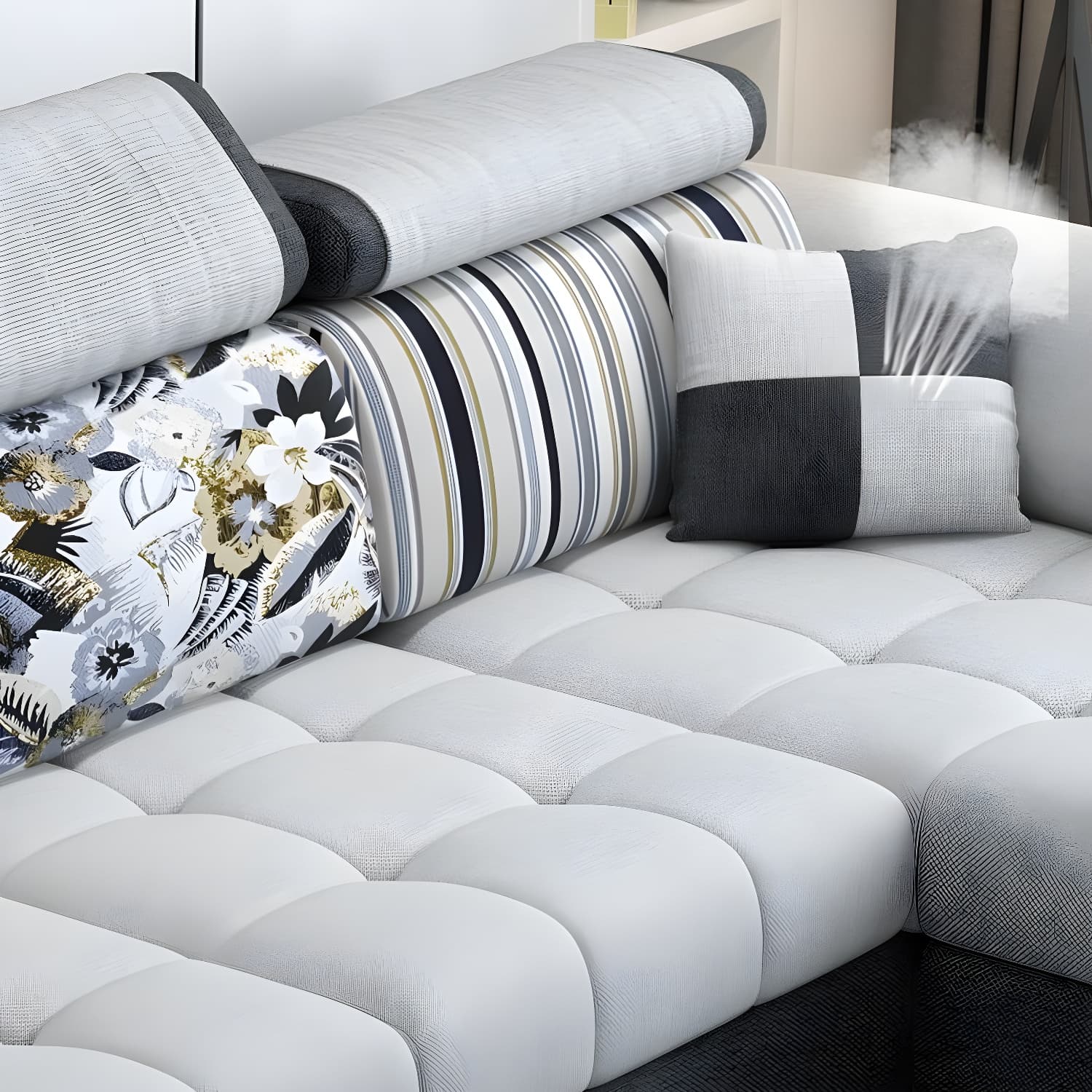 Contemporary L-Shaped Sectional Sofa with Adjustable Pillows and Storage - image 12