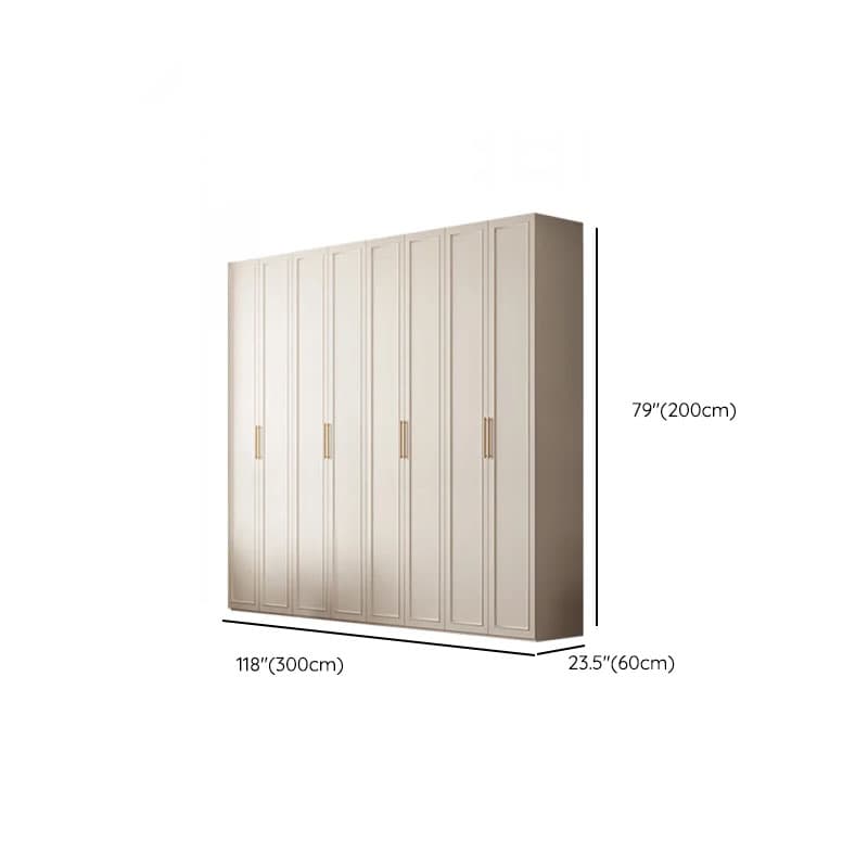 White Casual Wood Independent Armoire Cabinet with Compartments, Soft Close Door, and Interior Shelves - image 29