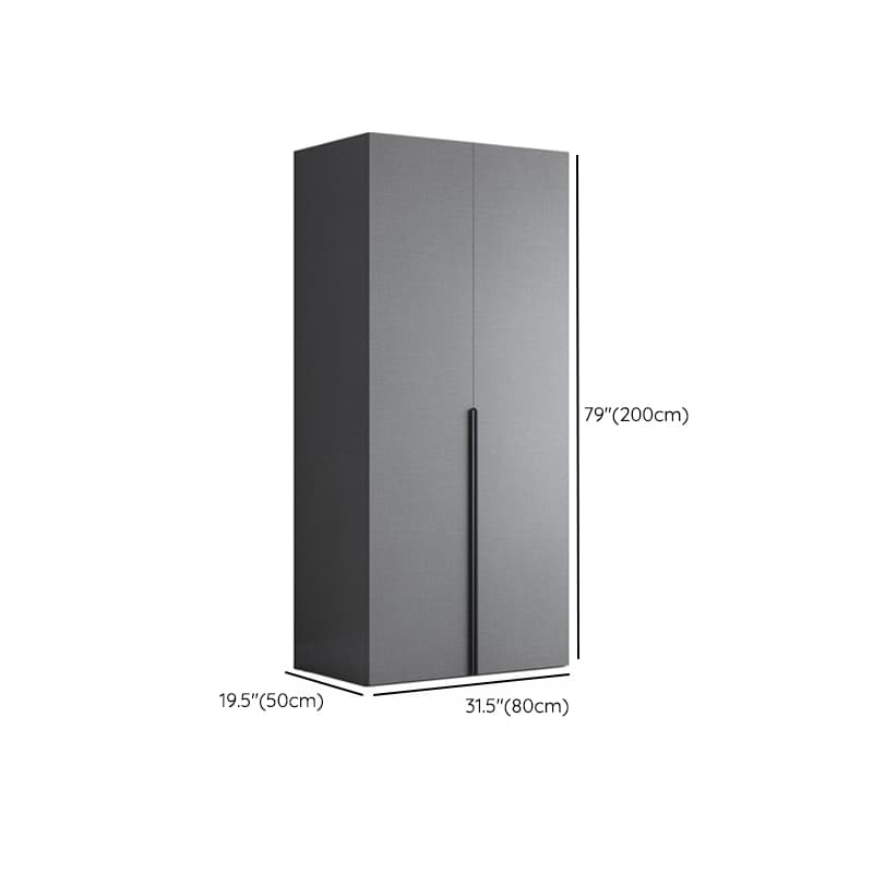 Trendy Dove Grey Wooden Wardrobe with Interior Shelves, Soft Close Door & Hanging Rod - image 28