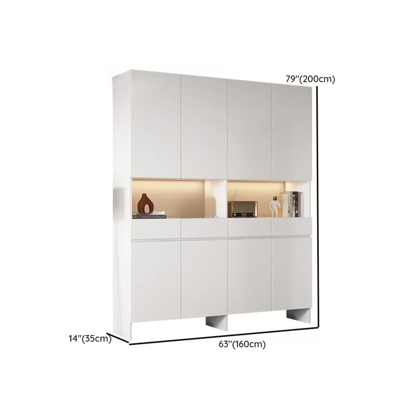 Trendy Rectangle Accent Cabinet with Hutch, Changeable Shelf, Groove Handles, Multi-Color Top, and Soft Close Drawer - image 27