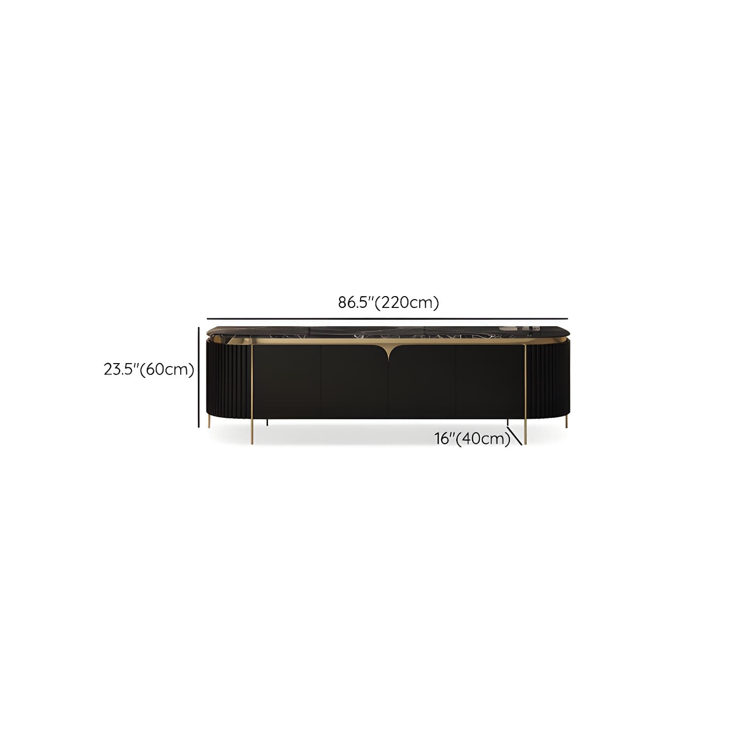 Marble TV Media Console Contemporary TV Console for Living Room - image 17