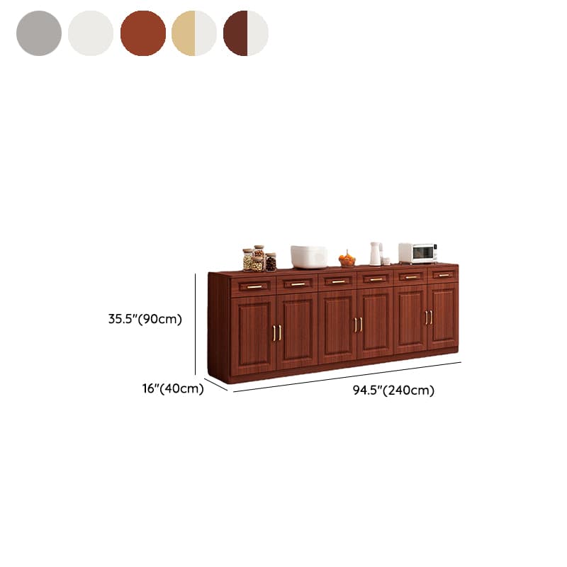 Modern Wood Sideboard Credenza with Drawers and Interior Shelves - image 24