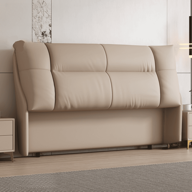 Trendy Panel Headboard in Natural Wood with No Distressing, Rectangle Shape for King/Queen/Full Bed, Cotton Upholstery Fill, Standard Height - image 8