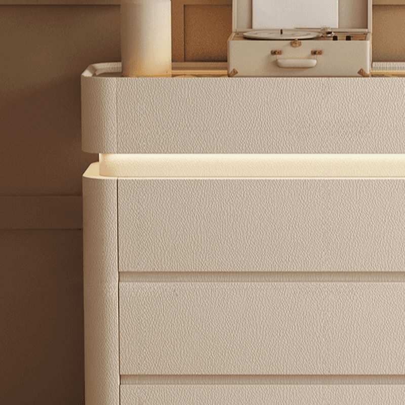 Simplistic Hardwood Double Dresser with 8 Horizontal Drawers and LED Lights - image 12