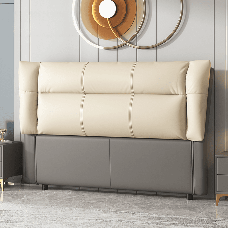 Simplistic Style Panel Headboard in Lumber with No Distressing, Rectangular Shape for King/Queen/Full XL Bed, Cotton Upholstery Fill, Standard Height - image 5