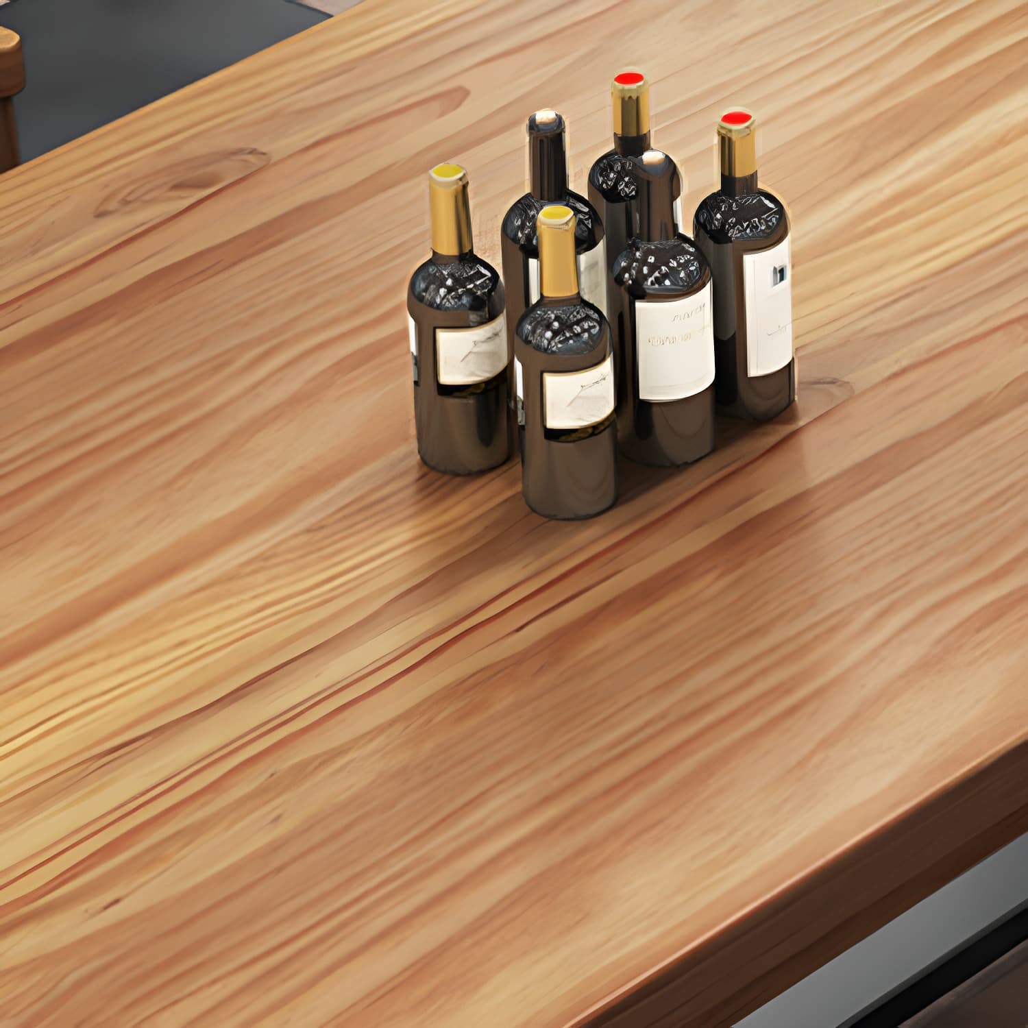 Pine Solid Wood Dining Table Rectangle Dining Table with Trestle Base - image 6