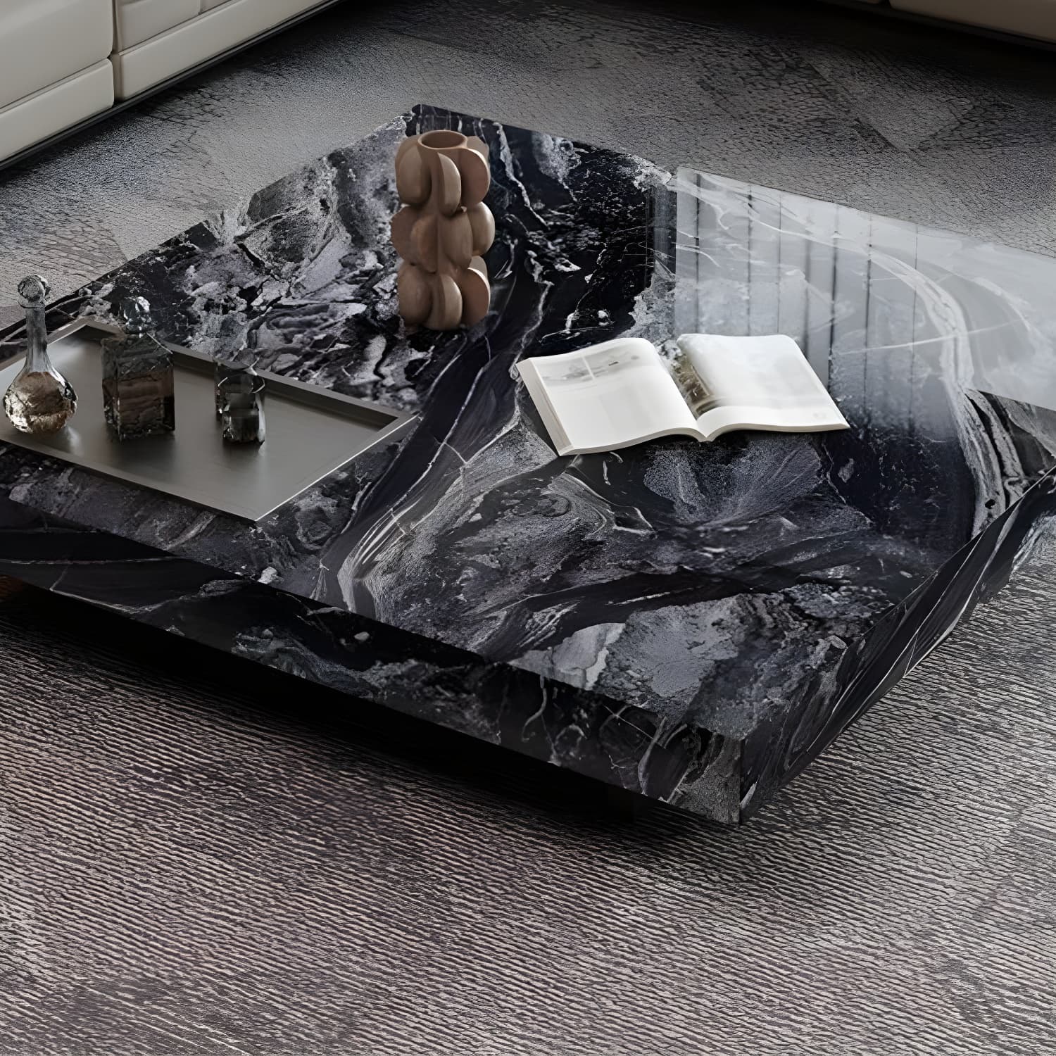 Block Coffee or End Table Contemporary Marble Square/Rectangle Prevent Scratches - image 16