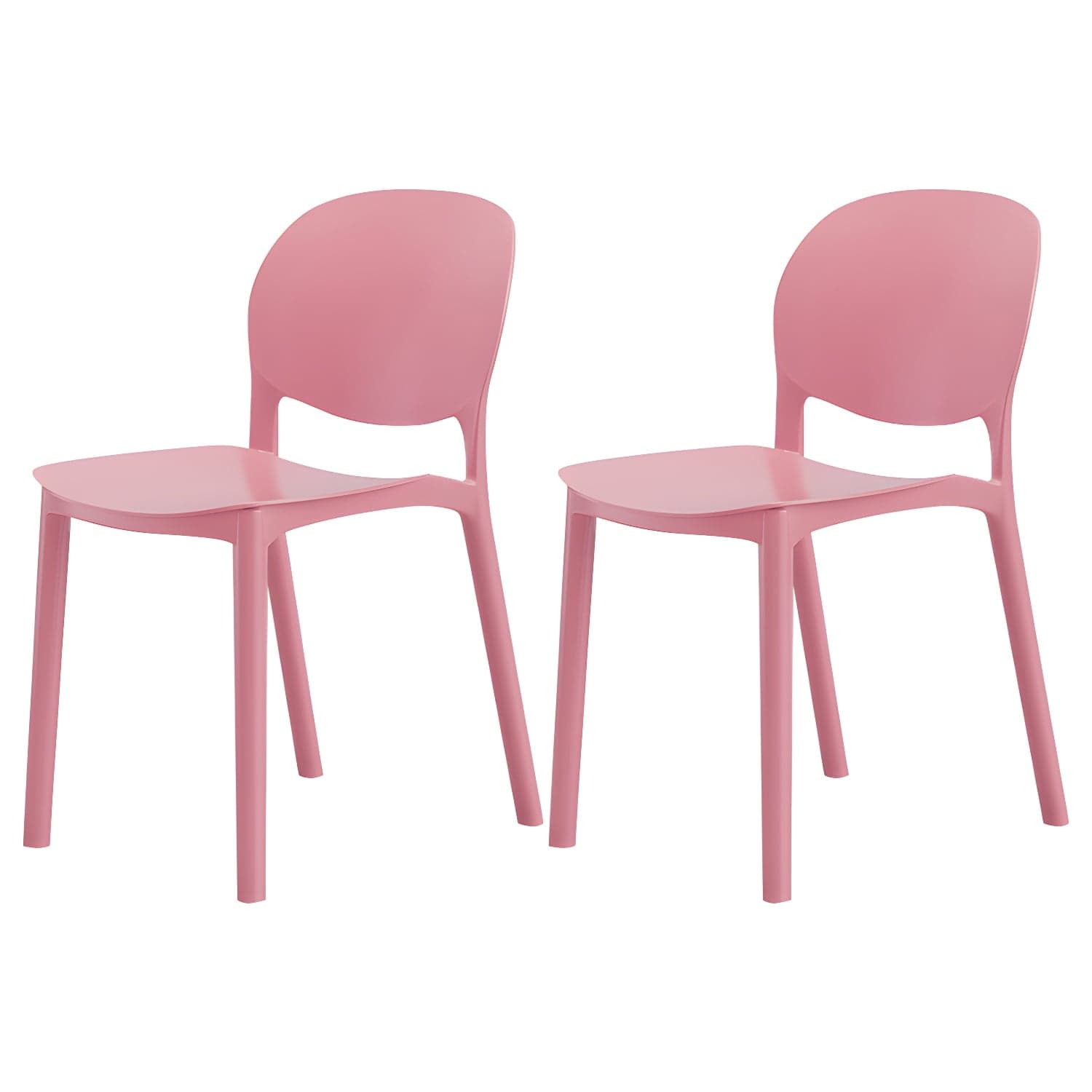 Nordic Backrest Stackable Chair with Acrylic Legs for Dining Room - image 8