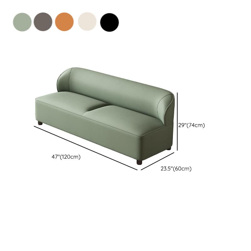 Trendy Solid Color Stain Resistant Loveseat in Emerald Green/Auburn/Beige for 2 People - image 14
